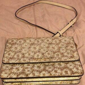 Michael Kors Cream and White Crossbody Bag